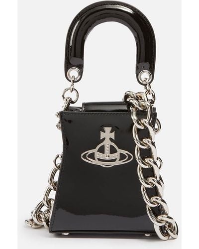 Vivienne Westwood Kelly Small Patent-leather Tote Bag - Black
