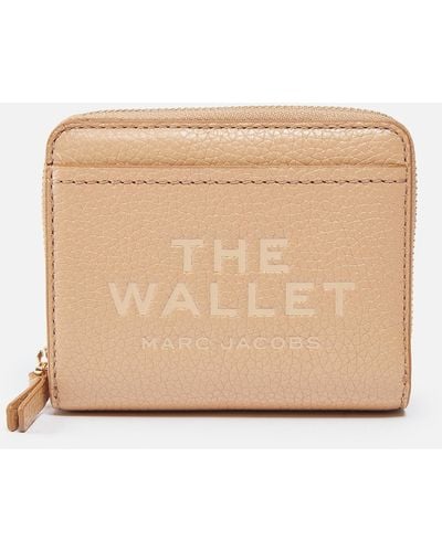 Marc Jacobs The Mini The Items Compact Leather Wallet - Natural