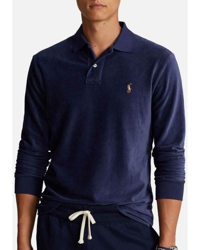 Polo Ralph Lauren Cotton-Blend Corduroy Polo Shirt - Blue