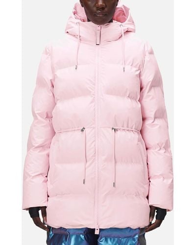 Rains Alta Coated-Shell Puffer Jacket - Pink
