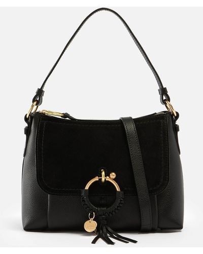 See By Chloé Joan Small Leather And Suede Hobo Bag - Black