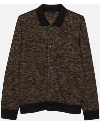 PS by Paul Smith Jacquard-knit Cardigan - Brown