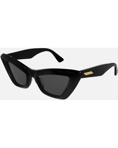 Bottega Veneta Oversized Cat Eye Acetate Sunglasses - Black