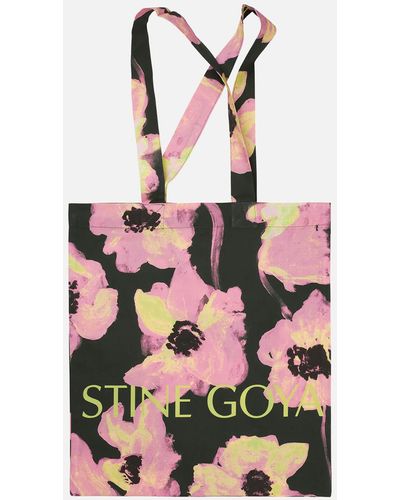 Stine Goya Floral-printed Organic Cotton-canvas Rita Tote Bag - Pink