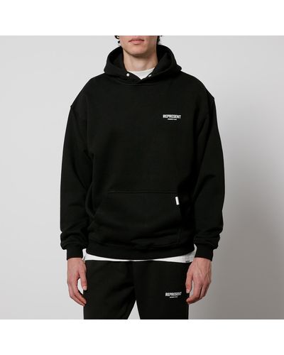 Represent Owner's Club Cotton-jersey Hoodie - Black