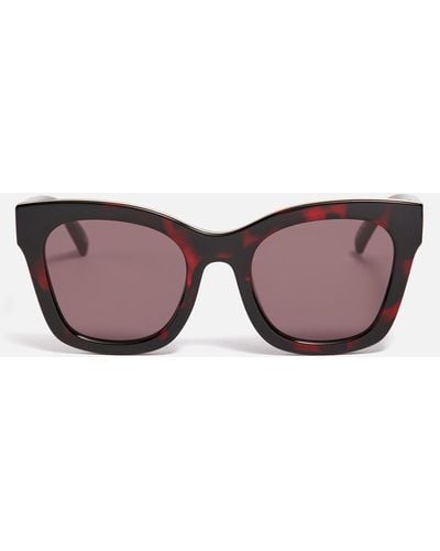 Le Specs Showstopper Square Frame Tritan Sunglasses - Brown