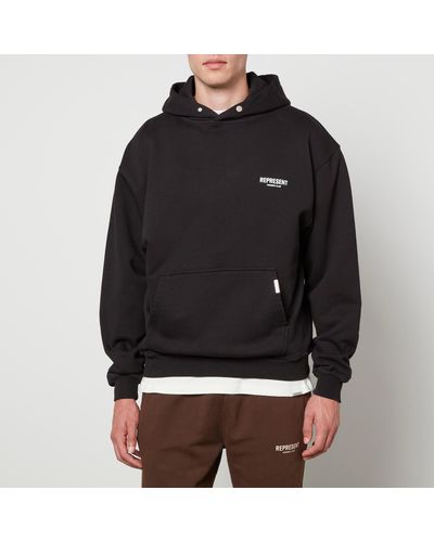 Represent Owners Club Cotton-jersey Hoodie - Black