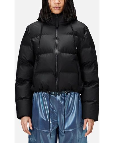 Rains Alta Coated-Shell Puffer Jacket - Black