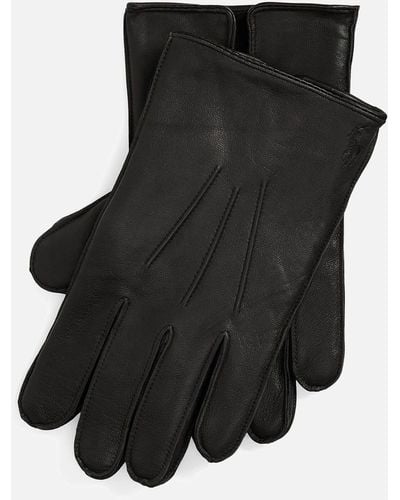 Leather gloves ralph lauren cheap