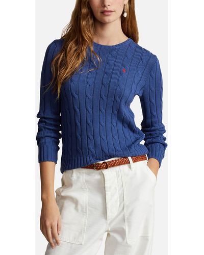 Polo Ralph Lauren Julianna Cable-knit Cotton Jumper - Blue