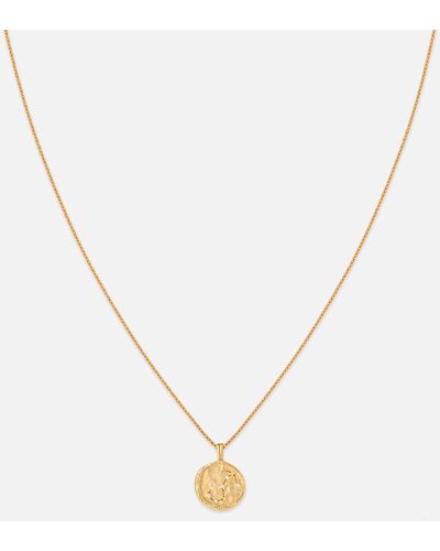 Astrid & Miyu Scorpio Zodiac 18-karat Gold-plated Sterling Silver Necklace - Metallic