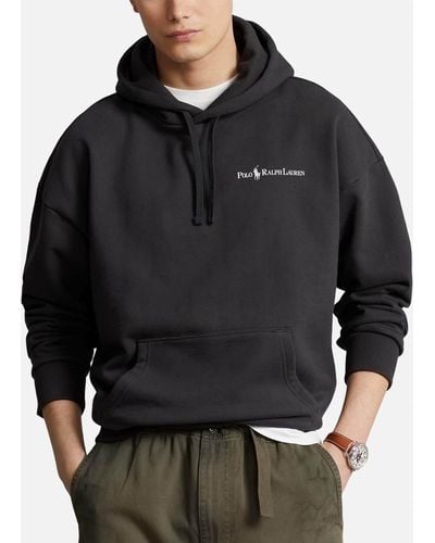 Polo Ralph Lauren Logo Cotton-Blend Hoodie - Schwarz