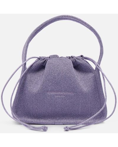 Alexander Wang Ryan Lurex Shoulder Bag - Purple