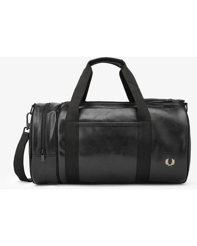 Fred Perry Faux Leather Holdall - Black