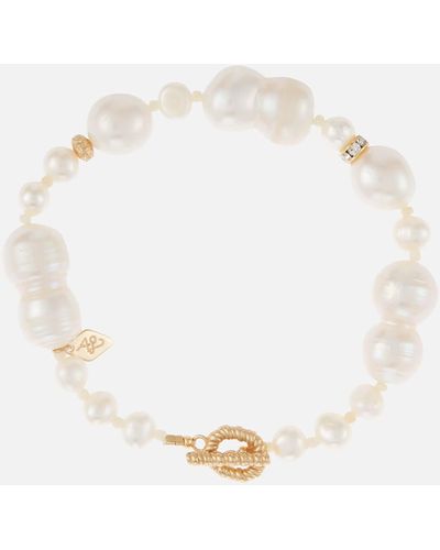 Anni Lu Gold-tone And Glass Pearl Bracelet - Metallic