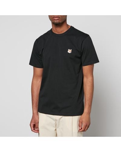 Maison Kitsuné Cotton-jersey Fox Head Patch T-shirt - Black