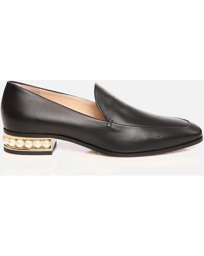 Nicholas Kirkwood Casati Embellished Loafers in Black Leather