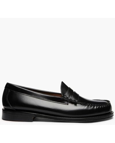 G.H. Bass & Co. . Larson Leather Moc Penny Loafers - Black