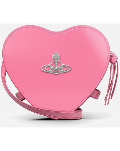 Vivienne Westwood Louise Heart Patent Leather Crossbody Bag - Pink