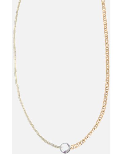 Hermina Athens Moonstone Stylelove Gold Vermeil Necklace - Metallic