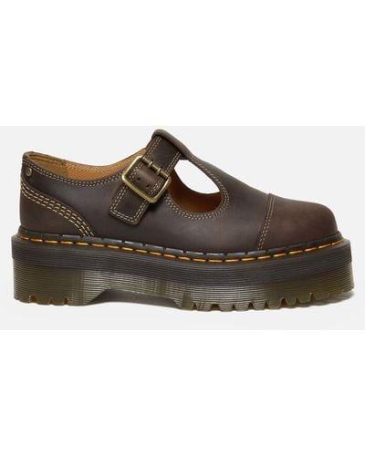 Dr. Martens Bethan Leather Quad Mary-jane Shoes - Brown