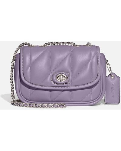 COACH Pillow Madison Quilted Leather Shoulder Bag - Purple