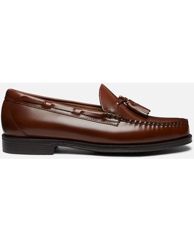 G.H. Bass & Co. Larkin Moc Tassel Leather Loafers - Brown