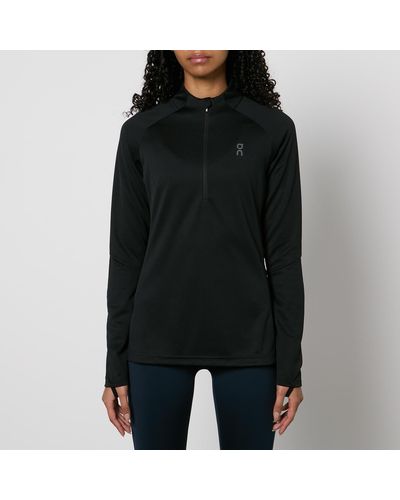 On Shoes Climate Recycled Jersey Quarter-Zip Top - Black