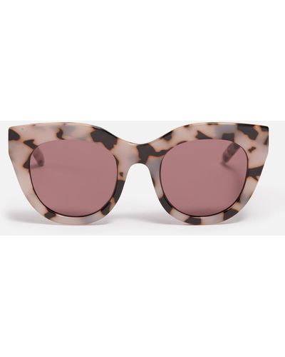 Le Specs Air Heart Oversized Tritan Sunglasses - Pink
