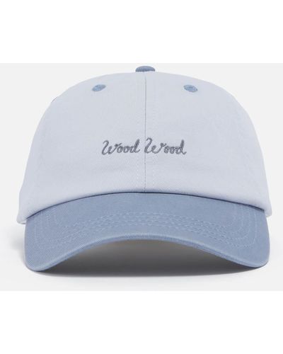 WOOD WOOD Embroidered Cotton-twill Tennis Cap - Blue