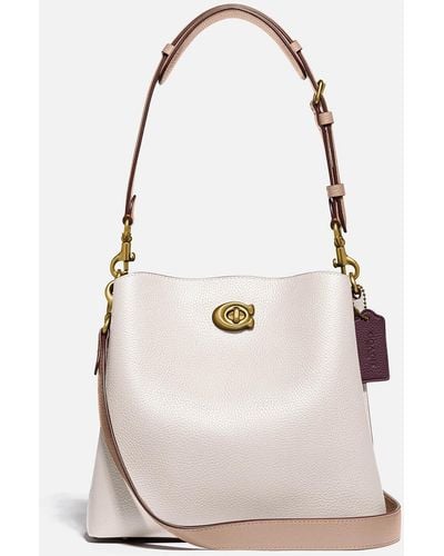 COACH Willow Bucket Bag In Colorblock - White