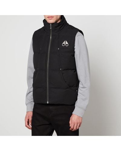 Moose Knuckles Montreal Brand-plaque Cotton-blend-down Gilet - Black