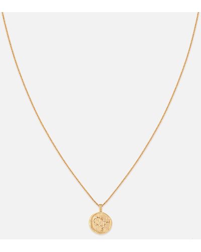 Astrid & Miyu Gemini Zodiac 18-karat Gold-plated Recycled Sterling Silver Necklace - Metallic