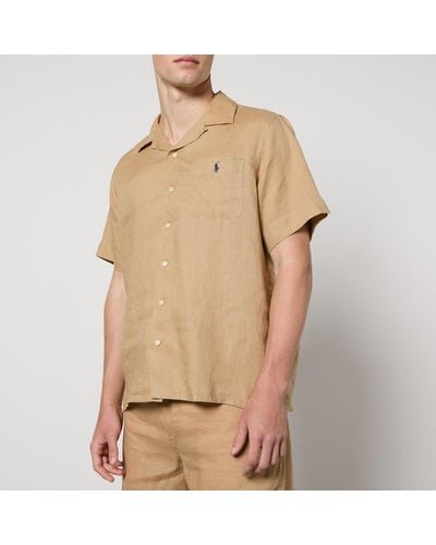 Polo Ralph Lauren Logo Linen Shirt - Natural