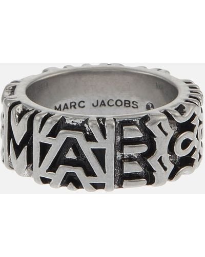 Marc Jacobs Monogram Engraved Ring - White