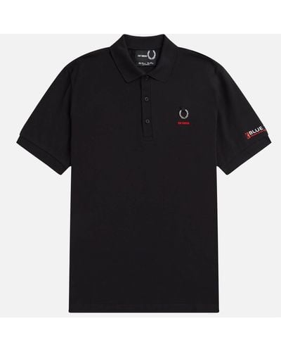 Fred Perry Embroidered Cotton-piqué Polo Shirt - Black