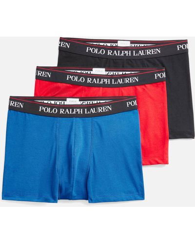 Polo Ralph Lauren Three-pack Cotton-blend Jersey Boxer Trunks - Red
