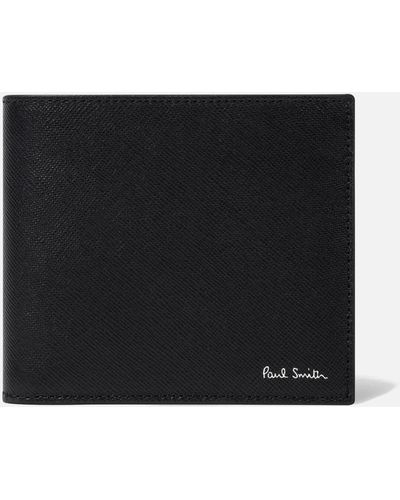 Paul Smith Leather Mini Card And Coin Wallet - Black