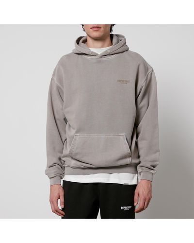 Represent Owner's Club Cotton-jersey Hoodie - Grey