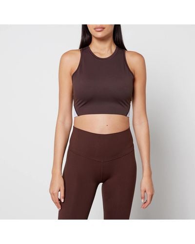 On Shoes Movement Cropped Stretch-Jersey Top - Black