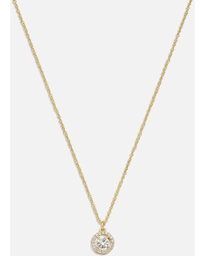 COACH Pave Halo Pendant Gold-plated Necklace - Metallic