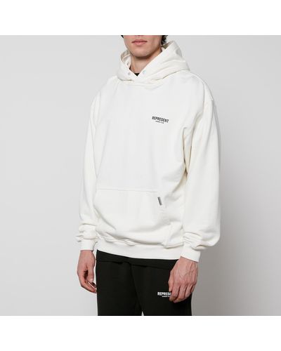 Represent Owner's Club Cotton-jersey Hoodie - White