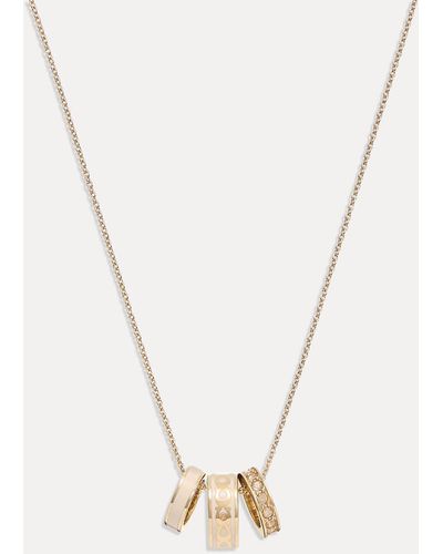 COACH C Gold-tone Enamel Necklace - Metallic