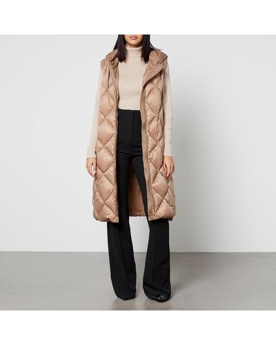 Max Mara The Cube Tregil Quilted Shell Down Gilet - Natural