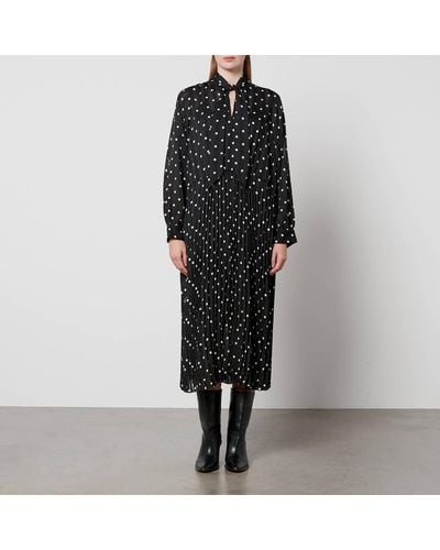 Samsøe & Samsøe Dorothea Polka-Dot Print Chiffon Dress - Black