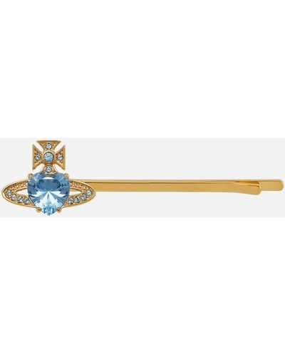 Vivienne Westwood Ariella Gold Tone Bobby Pin - Multicolor