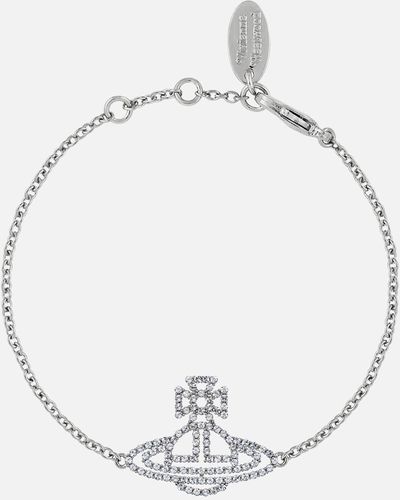 Vivienne Westwood Annalisa Silver-toned Crystal Bracelet - Metallic