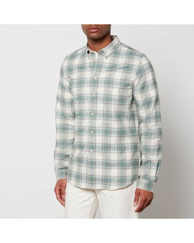 PS by Paul Smith Checked Organic Cotton-flannel Shirt - Green
