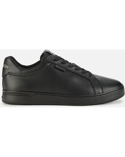 COACH Lowline Leather Low Top Sneakers - Black