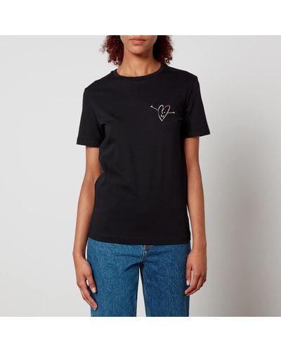 PS by Paul Smith Heart Hug Organic Cotton T-Shirt - Black